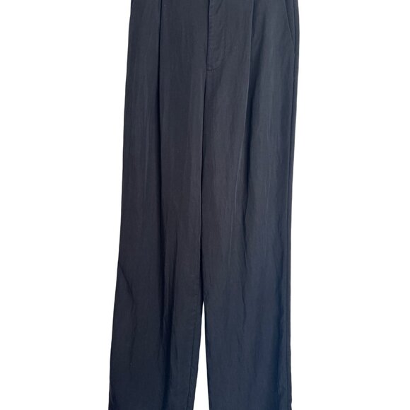 Zara XS Black Wide-Leg Pants Lyocell & Polyester Blend - Picture 5 of 16